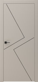 Межкомнатная дверь GRAFICA 2 стоун чёрный в цвете Мускат софт без стекла