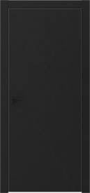 Межкомнатная дверь GRAFICA 2 стоун чёрный в цвете Чёрный софт без стекла