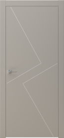 Межкомнатная дверь GRAFICA 2 Cтоун серый двустворчатая в цвете Грэй софт без стекла