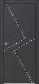 Межкомнатная Раздвижная дверь GRAFICA 2 Cтоун серый купе в цвете Маренго софт без стекла