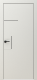 Межкомнатная Раздвижная дверь GRAFICA 1 стоун чёрный. купе в цвете Айвори Софт без стекла