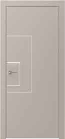 Межкомнатная Раздвижная дверь GRAFICA 1 Cтоун белый купе в цвете Мускат софт без стекла