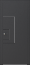 Межкомнатная дверь GRAFICA 1 Cтоун белый в цвете Маренго софт без стекла