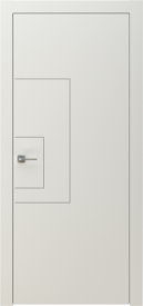 Межкомнатная дверь GRAFICA 1 Cтоун серый в цвете Айвори Софт без стекла