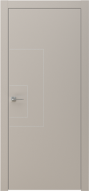 Межкомнатная Раздвижная дверь GRAFICA 1 Cтоун серый купе в цвете Мускат софт без стекла