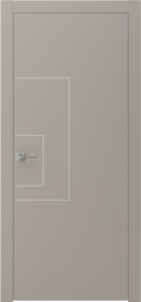 Межкомнатная Раздвижная дверь GRAFICA 1 Cтоун серый купе в цвете Грэй софт без стекла