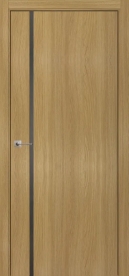 Межкомнатная дверь ПО БЭЙС 1/1 двустворчатая в цвете Дуб натур. со стеклом RAY серый