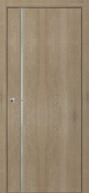 Межкомнатная дверь ПО БЭЙС 1/1 пенал в цвете Дуб Скальный. со стеклом RAY белый