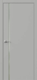Межкомнатная дверь ПО БЭЙС 1/1 двустворчатая в цвете Грэй софт со стеклом RAY белый