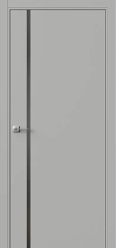 Межкомнатная дверь ПО БЭЙС 1/1 двустворчатая в цвете Грэй софт со стеклом RAY серый