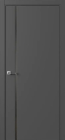 Межкомнатная Раздвижная дверь ПО БЭЙС 1/1 купе в цвете Маренго софт со стеклом RAY серый