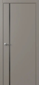 Межкомнатная Раздвижная дверь ПО БЭЙС 1/1 купе в цвете Тауп софт  со стеклом RAY серый