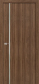 Межкомнатная дверь ПО БЭЙС 1/1 двустворчатая в цвете Орех натуральный со стеклом RAY белый