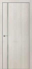Межкомнатная дверь ПО БЭЙС 1/1 двустворчатая в цвете Дуб мраморный со стеклом RAY белый