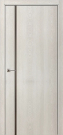 Межкомнатная дверь ПО БЭЙС 1/1 двустворчатая в цвете Дуб мраморный со стеклом RAY бронза