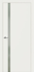 Межкомнатная дверь ПО БЭЙС 1/2 рото в цвете Белый со стеклом RAY белый