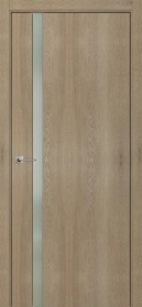 Межкомнатная дверь ПО БЭЙС 1/2 двустворчатая в цвете Дуб Скальный. со стеклом RAY белый