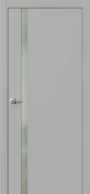 Межкомнатная дверь ПО БЭЙС 1/2 двустворчатая в цвете Грэй софт со стеклом RAY белый