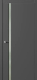 Межкомнатная Раздвижная дверь ПО БЭЙС 1/2 купе в цвете Маренго софт со стеклом RAY белый