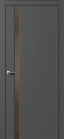 Межкомнатная Раздвижная дверь ПО БЭЙС 1/2 купе в цвете Маренго софт со стеклом RAY бронза