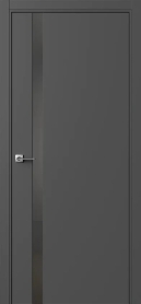 Межкомнатная дверь ПО БЭЙС 1/2 в цвете Маренго софт со стеклом RAY серый