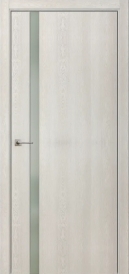 Межкомнатная дверь ПО БЭЙС 1/2 двустворчатая в цвете Дуб мраморный со стеклом RAY белый