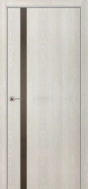Межкомнатная дверь ПО БЭЙС 1/2 рото в цвете Дуб мраморный со стеклом RAY бронза