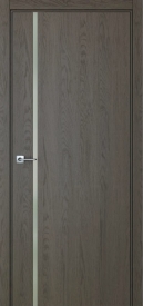 Межкомнатная дверь ПО BASE 1/1 горизонтальное направление в цвете Дуб Ридж со стеклом RAY белый