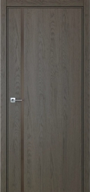 Межкомнатная дверь ПО BASE 1/1 вертикальное направление в цвете Дуб Ридж со стеклом RAY бронза