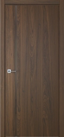 Межкомнатная Раздвижная дверь ПО BASE 1/1 вертикальное направление купе в цвете Орех Флэйм со стеклом RAY бронза