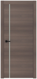 Межкомнатная дверь ПО BASE 1/1 в цвете Американский орех мист со стеклом RAY белый