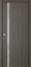 Межкомнатная дверь ПО БЭЙС 1/2 вертикальное направление в цвете Дуб Ридж со стеклом RAY белый