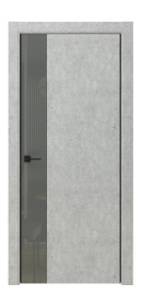 Межкомнатная Раздвижная дверь ПГ Титаниум 10/2 купе в цвете Серый Гранит со стеклом AGS серый кварц