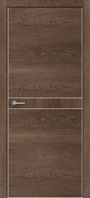 Межкомнатная дверь ПГ Титаниум 6 в цвете Дуб Терра. без стекла