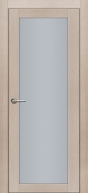 Межкомнатная дверь ПО Canva 2 в цвете Дуб Бежевый. со стеклом Сатинат Белый