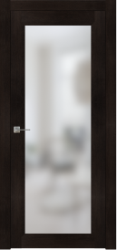 Межкомнатная Раздвижная дверь ПО NEO 1 купе в цвете Дуб Браун. со стеклом Сатинат Белый