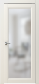 Межкомнатная дверь ПО NEO 1 двустворчатая в цвете Белый со стеклом Сатинат Белый