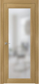 Межкомнатная дверь ПО NEO 1 в цвете Дуб натур. со стеклом Сатинат Белый