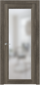 Межкомнатная дверь ПО NEO 1 в цвете Дуб Графит. со стеклом Сатинат Белый