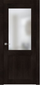 Межкомнатная дверь ПО NEO 2 двустворчатая в цвете Дуб Браун. со стеклом Сатинат Белый
