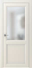 Межкомнатная дверь ПО NEO 2 двустворчатая в цвете Белый со стеклом Сатинат Белый