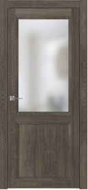 Межкомнатная дверь ПО NEO 2 в цвете Дуб Графит. со стеклом Сатинат Белый