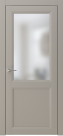 Межкомнатная дверь ПО NEO 2 в цвете Грэй софт со стеклом Сатинат Белый