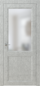 Межкомнатная Раздвижная дверь ПО NEO 2 купе в цвете Серый Гранит со стеклом Сатинат Белый