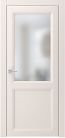 Межкомнатная Раздвижная дверь ПО NEO 2 купе в цвете Крем софт со стеклом Сатинат Белый