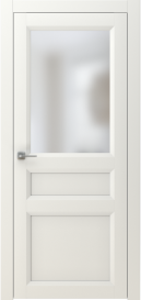 Межкомнатная дверь ПО NEO 3 двустворчатая в цвете Айвори Софт со стеклом Сатинат Белый