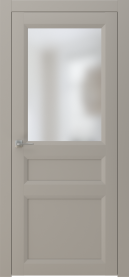 Межкомнатная Раздвижная дверь ПО NEO 3 купе в цвете Грэй софт со стеклом Сатинат Белый