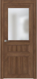 Межкомнатная дверь ПО NEO 3 в цвете Орех натуральный со стеклом Сатинат Белый