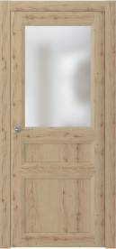 Межкомнатная дверь ПО NEO 3 двустворчатая в цвете Дуб кантри  со стеклом Сатинат Белый