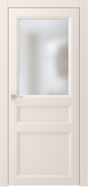 Межкомнатная дверь ПО NEO 3 двустворчатая в цвете Крем софт со стеклом Сатинат Белый